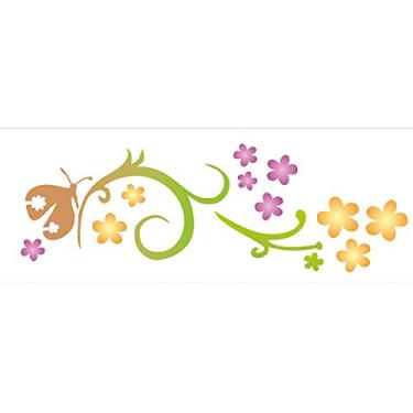 Imagem de Stencil de Acetato para Pintura OPA 10 x 30 cm - 970 Ramo de Flor