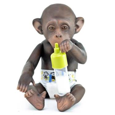 Imagem de Macaco Little Caco Chimpanzé Bebê Com Acessórios - Omg Kids