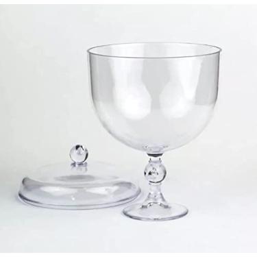 Imagem de Taça P/Pavê Sobremesa Acrílico 1250ml Sem Tampa Kit 3 Peças (Modelo Cristal)