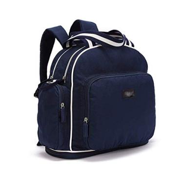 Imagem de Bolsa multifuncional para fraldas Bolsa para fraldas multifuncional à prova d'água mochila de viagem para cuidados com o bebê, design de fundo escalável, elegante e durável Alta capacidade
