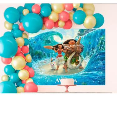 Imagem de Painel Gigante Decoração Moana festa aniversário 1m - Regina Festas