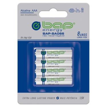 Imagem de Pilha AAA Super Alcalina Palito Bap Energy 4 Unidades