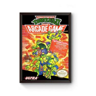 Imagem de Quadro Capa Tartarugas Ninja 2 Nintendinho Poster - Fanarte