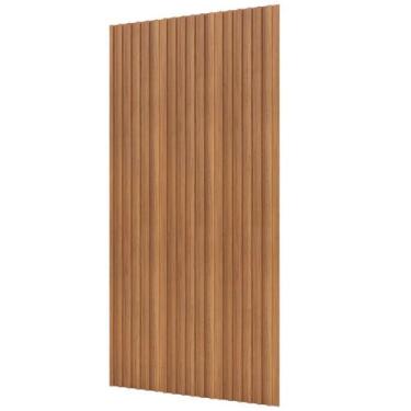 Imagem de Painel Ripado de Madeira Para Sala Quarto 134x183cm Bairon D03 Freijó 