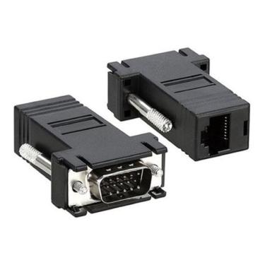 Imagem de Adaptador Extensor Vga Video Via Cabo Rede Rj45