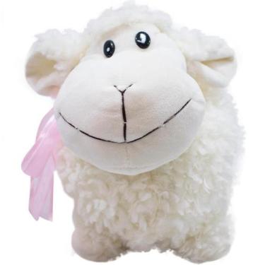 Imagem de Ovelha Branca Laço 20cm - Pelúcia - Fofy Toys