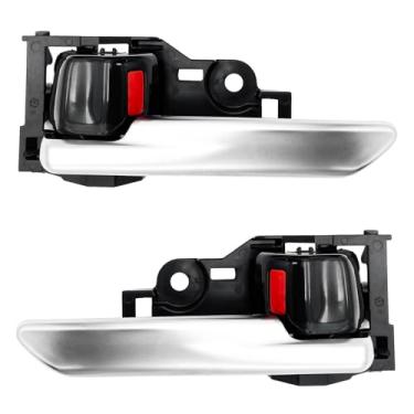 Imagem de Cheriezing Maçaneta de porta interna compatível com modelos selecionados Toyota 2018-2020 Camry, Avalon Corolla RAV4 2019-2020, Land Cruiser Venza 2021-2024 - Caixa preta + alavanca prata + maçaneta