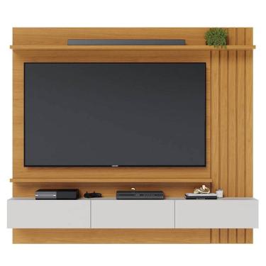 Imagem de Painel Para Tv Home Suspenso Juriti 1.8 Ripado Naturale Off White Matte - Colibri