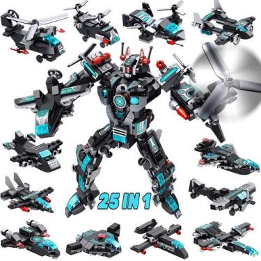Imagem de Brinquedo de construção MOONTOY 577PCS STEM Robot 25 em 1 para criança