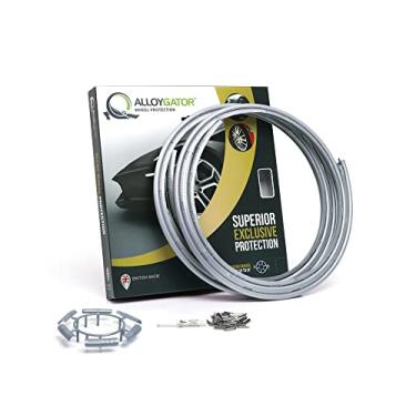 Imagem de AlloyGator Protetores de roda de liga metálica | Protetores de aro | Proteção de roda | Proteção de roda de liga leve | Serve para roda de 30,5 a 60,9 cm de diâmetro | 15 cores | Pacote com 4 (prata,