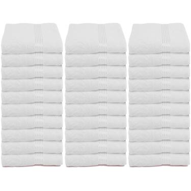 Imagem de Kit 30 toalhas de banho Salão Hotel Hospital 100% Algodão Branca Dohler