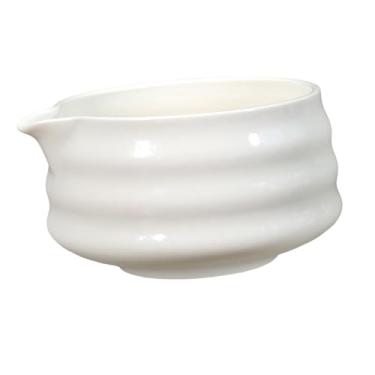 Imagem de IEUDNS Bowl de chá matcha chinês com presente de de bico para mexer versátil compacto compacto porcelana matcha mixing tigela, Branco