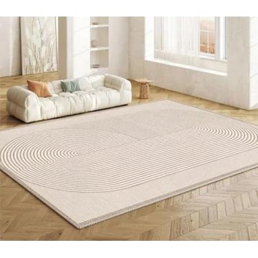 Imagem de Tapete nórdico simples para sala de estar, sofá, área de decoração de quarto, tapete de chão para casa, mesa de centro, sala de estar, tapete grande (tapete pequeno de 60x90 cm/pilha de laços - 5)