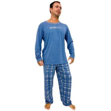 Imagem de Pijama de Inverno Masculino Moments Manga Longa Adulto - Magic Confecç