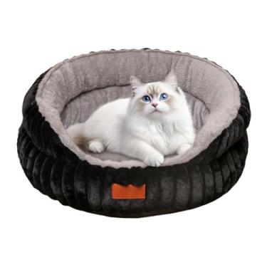 Imagem de Cama de donut para cães – Cama calmante para gatos antiderrapante | Almofada macia lavável para sofá de cachorro, viagem, carro, cabeceira, sofá, confortável para descanso
