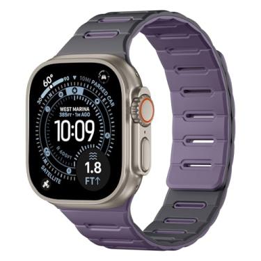 Imagem de Bandletic Pulseira magnética dupla face compatível com Apple Watch série 10, pulseira magnética durável de substituição para iWatch de 42 mm (série 11/10), 41 mm (9/8/7), 40 mm (SE3/SE2/SE/6/5/4), 38