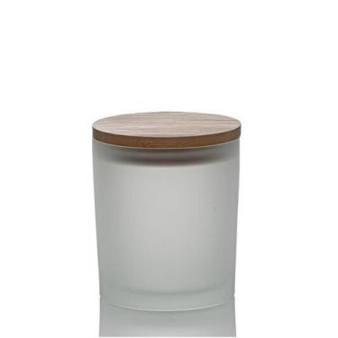 Imagem de 15 Copos de Vidro 60ml com Tampa de Madeira e Vedação para Velas - Emb