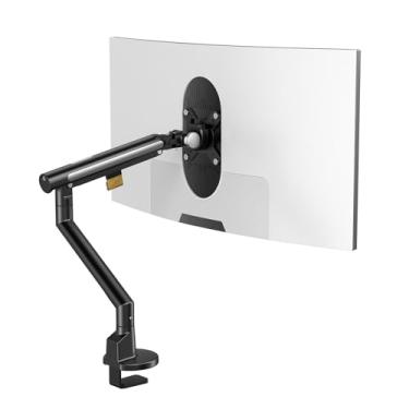 Imagem de Mitozenly Suporte de braço para monitor, suporte de monitor único de 61 a 100 cm, apenas braçadeira C, suporte de mesa com mola mecânica, suporta 3 a 12 kg, serve para 75 x 75/100 x 100 VESA, (preto)