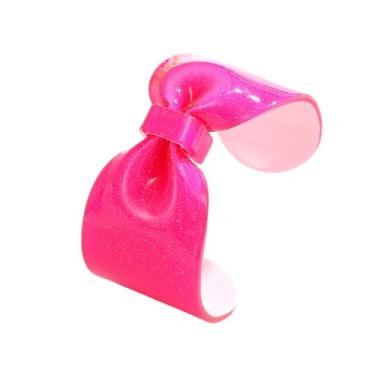 Imagem de KIFEDSLJ Pulseira de resina com laço aberto e laço colorido acrílico placa acetato pulseira pulseira para mulheres joias, elastic, Acrílico, Sem pedra