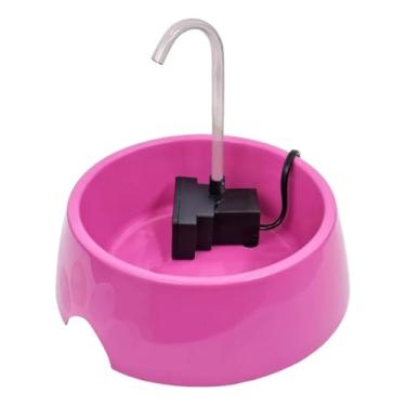 Imagem de Fonte Automática de Água para Cães e Gatos 1L com Circulação Contínua e Filtro de Carvão(Rosa)