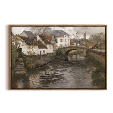 Imagem de Arte de parede em Simsea Riverside Small Town 51x76 cm Tela - InSimSea