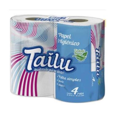 Imagem de Papel Higiênico C/4 Rolos de 30m Folha Simples Tailu