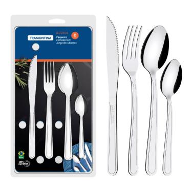 Imagem de Faqueiro Tramontina Aço Inox Buzios Blister 24 Peças
