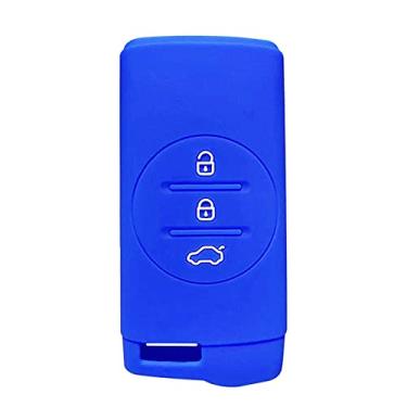 Imagem de YJADHU Porta-chaves masculino feminino porta-chaves para carro capa, apto para Chery Tiggo 8 Arrizo 5 Pro Gx 5x eQ7 Chery Tiggo 7 Pro exeed 2020 2021, azul