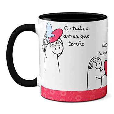 Imagem de Caneca Flork Meme Namorados Apaixonados Todo Amor Que Tenho (Preta)