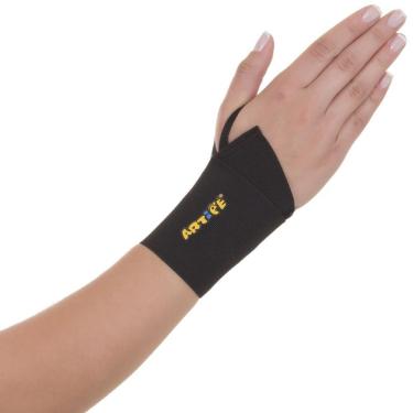 Imagem de Munhequeira De Pulso Tendinite Academia Esporte Elástica 8cm Preto Artipé