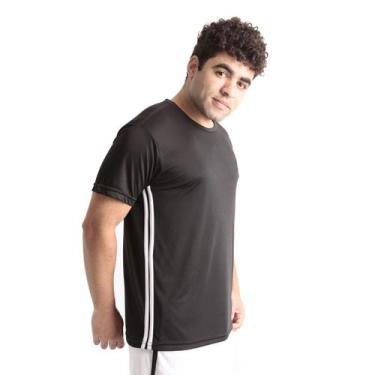 Imagem de Camiseta Masculina Dry Fit Listras E Logo - Força Do Sol