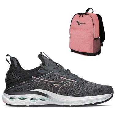 Imagem de Kit 1 Tênis de Corrida Feminino Mizuno Wave Legend 2 e 1 Mochila Energy-Feminino