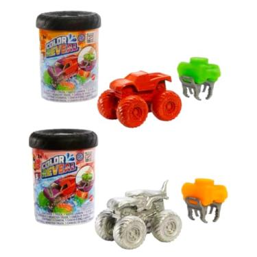 Imagem de Hot Wheels Monster Trucks Color Reveal Canisters Water Blaster Battle Bundle with Mega Wrex and Race Ace (Case Pack of 2)