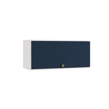 Imagem de Armário Aéreo Celeste Kappesberg 100% Mdf 1 Porta Basculante Branco/azul 80cm