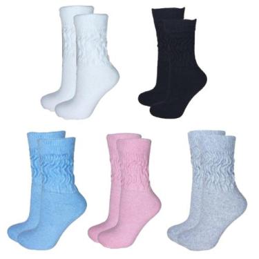 Imagem de Kit 4 Pares Meias Aeróbicas Fitness Feminina Academia Esportiva Algodã