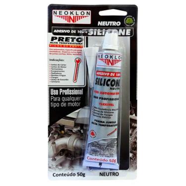 Imagem de Cola Silicone Motor Alta Temperatura Neutro Vermelho 50g - Neoklon, 50
