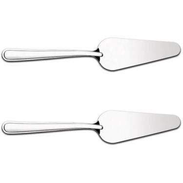 Imagem de Kit 2 Espátulas para Cortar Bolo Pá Cortador de Fatia Pizza Inox Taume