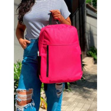 Imagem de Mochila Vertical Lisa Bolsa Escolar Trabalho Viagem Mala Faculdade Fut