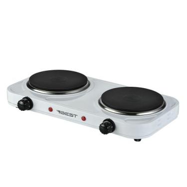 Imagem de Fogão Portátil de Mesa Eletrico 2 Boca Ad-s201 2000w 220v Best, BRANCO