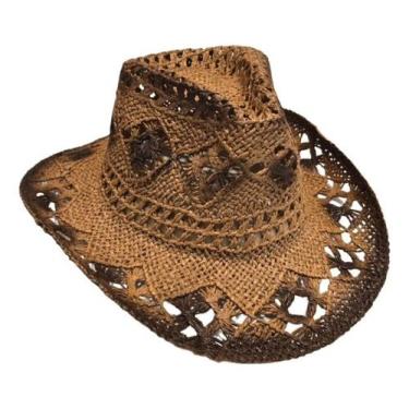 Imagem de Chapéu Country Palha Sintética Vaquejada Rodeio Sertanejo - Alwy, Marr