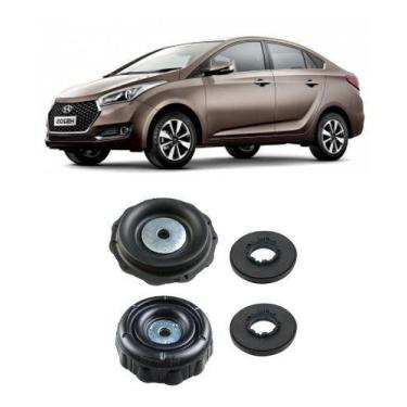 Imagem de 2 Coxim Com Rolamento Dianteiro Hb20s Sedan 2015 2016 2017 - QualyKits
