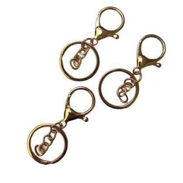 Imagem de Fecho Mosquetão 10 pçs Argola Italiana p/Chaveiro (Dourado)