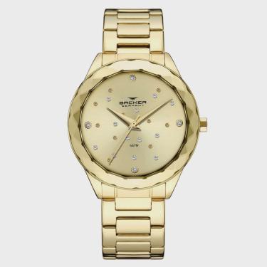 Imagem de Relógio Backer Feminino Ref: 4005145f Ch Fashion Dourado