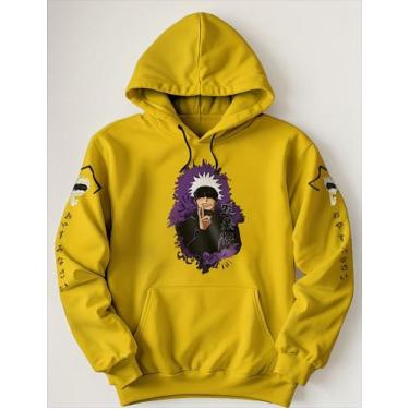 Imagem de Blusa Moletom Canguru Capuz E Bolso Satoru Gojo Personagens - Lobo Set