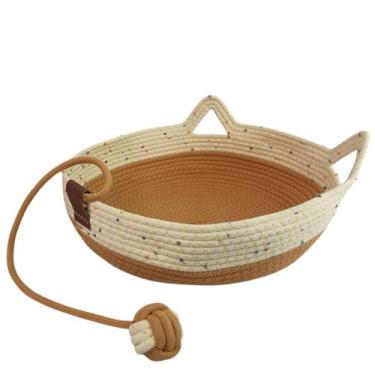 Imagem de Cama De Gato Cestinho Ninho Felino Pet Arranhador Caminha Rasqueadora 