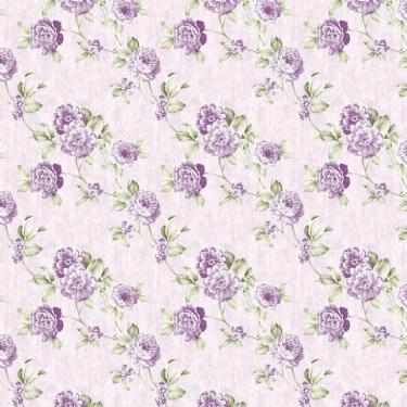 Imagem de Papel De Parede Rosas Lilas Flores Autocolante Sala Quarto