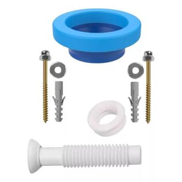 Imagem de Kit Instalação Vaso Tubo Ligação Branco + Anel + Parafusos - Valeplast