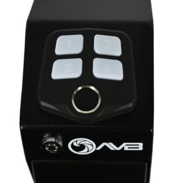 Imagem de Cofre Biométrico AVB para Armas Curtas, Para Veículos, Aço, 38 x 19 x 7,5 cm, Preto