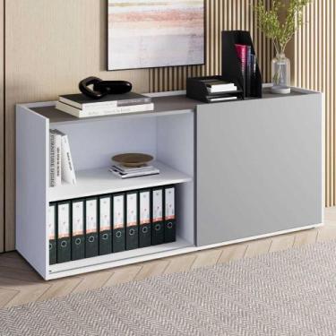 Imagem de Armário Baixo 1,58m com Porta de Correr e 2 Nichos F5 Office - F5 Offi