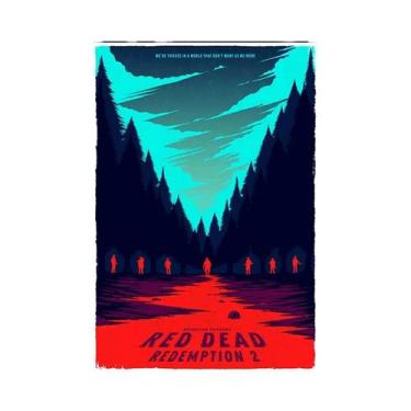 Imagem de Pôster De Arte Retrô Red Dead Redemption 2 Placa De Metal Decorativa P